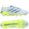 Crampons Predator Elite Sans Lacets Gazon Naturel Chaussures de Foot (FG) Bleu Clair Bleu Jaune